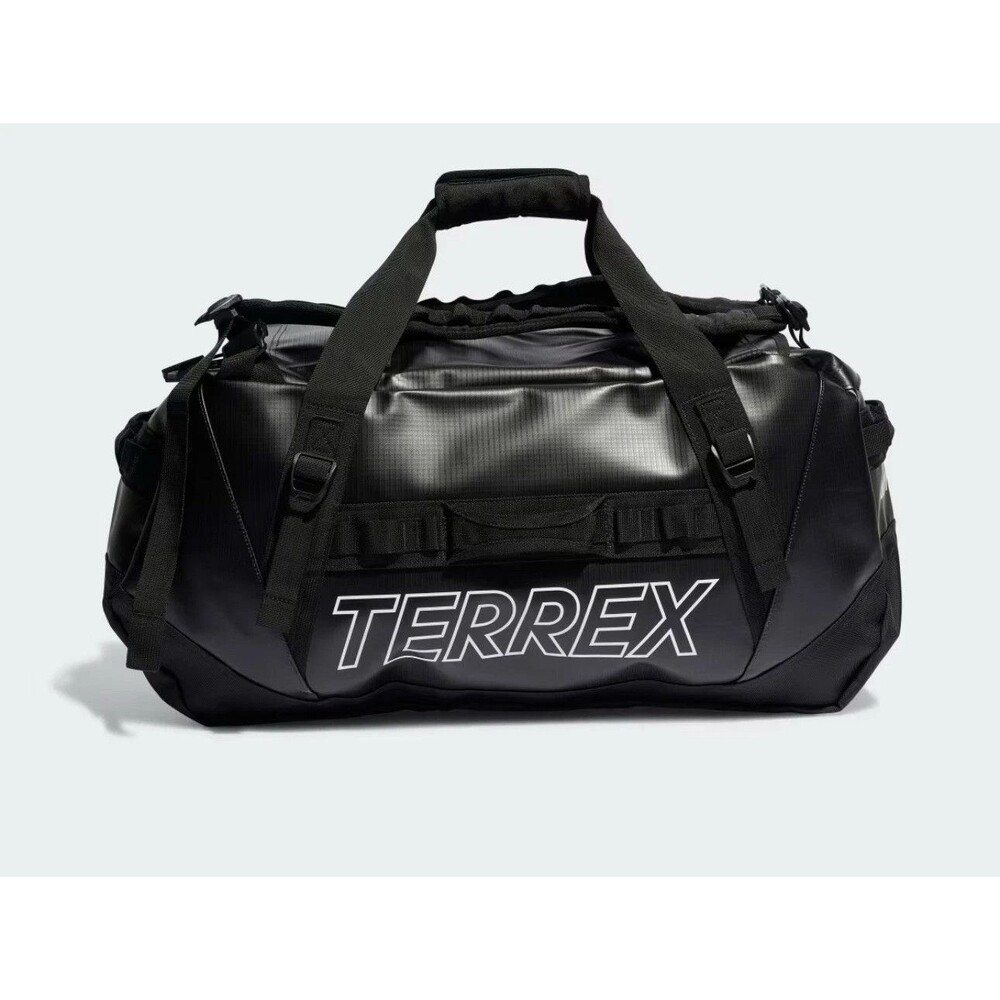 Adidas Terrex RAIN.RDY Expedition Duffel Bag Medium 70L Black / White NEW